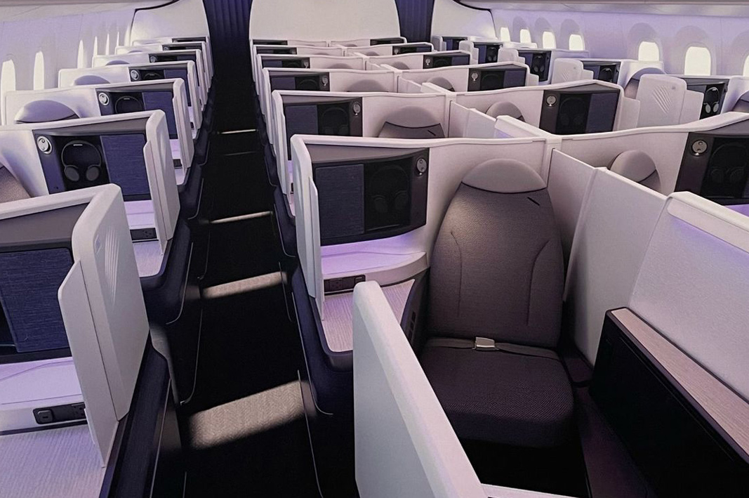 Air New Zealand's reimagined Business Premier™ cabin.